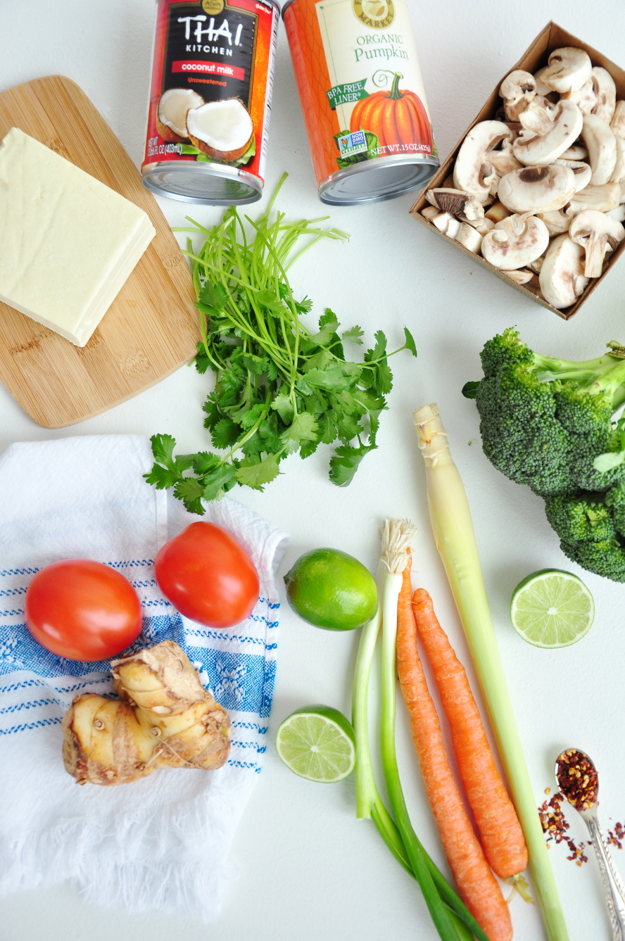 Authentic Thai Vegetable Soup Ingredients