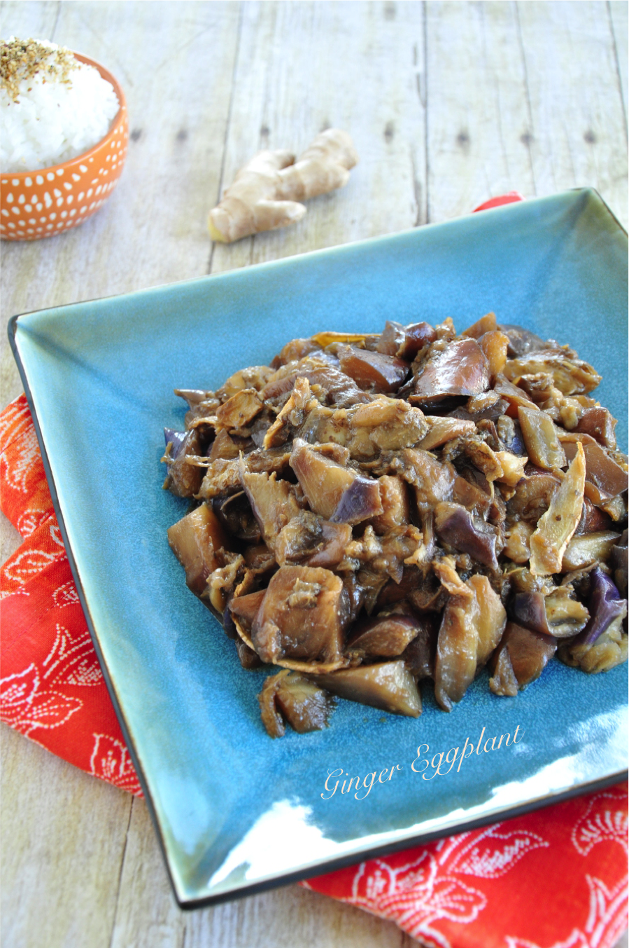 6 ingredients and 30 minutes are all you need to make this simple and absolutely delicious ginger eggplant. It goes extremely well with your grains!