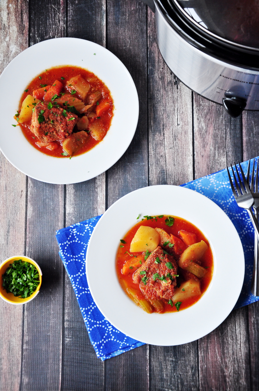 Seared pork slow cooked in a smoky chili tomato sauce with potatoes and carrots. This Slow Cooker Mexican Pork Roast is to die for! Only 20 minutes of hands-on time required.