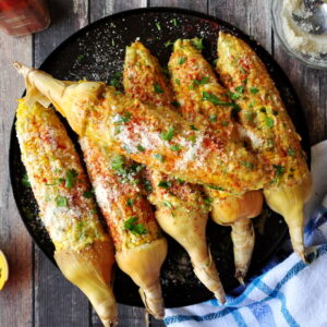 Caribbean-Style Corn On The Cob with Homemade Aioli