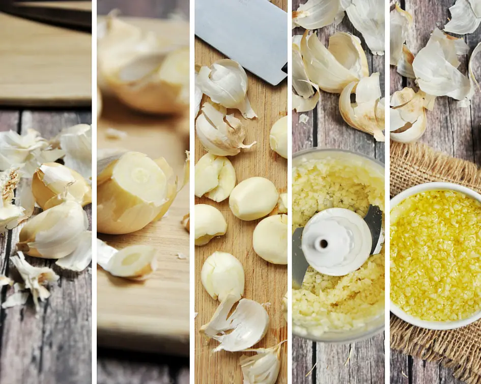 A step-by-step photo and video guide to show you how to make minced garlic at home that can last for weeks. It's a trick often used in restaurants. 