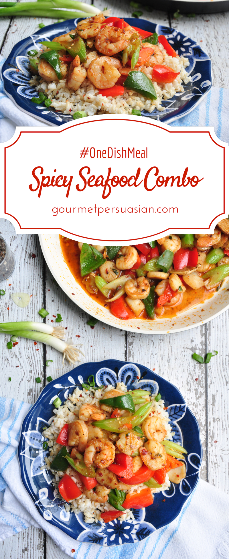 Super tasty and quick one-dish seafood combo that's ready in less than 30 minutes!