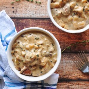 This cheesy, creamy sausage and potatoes recipe is wholeheartedly comforting and protein-rich, and it requires only five ingredients to make.