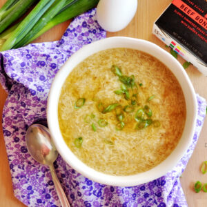 5-minute egg drop soup