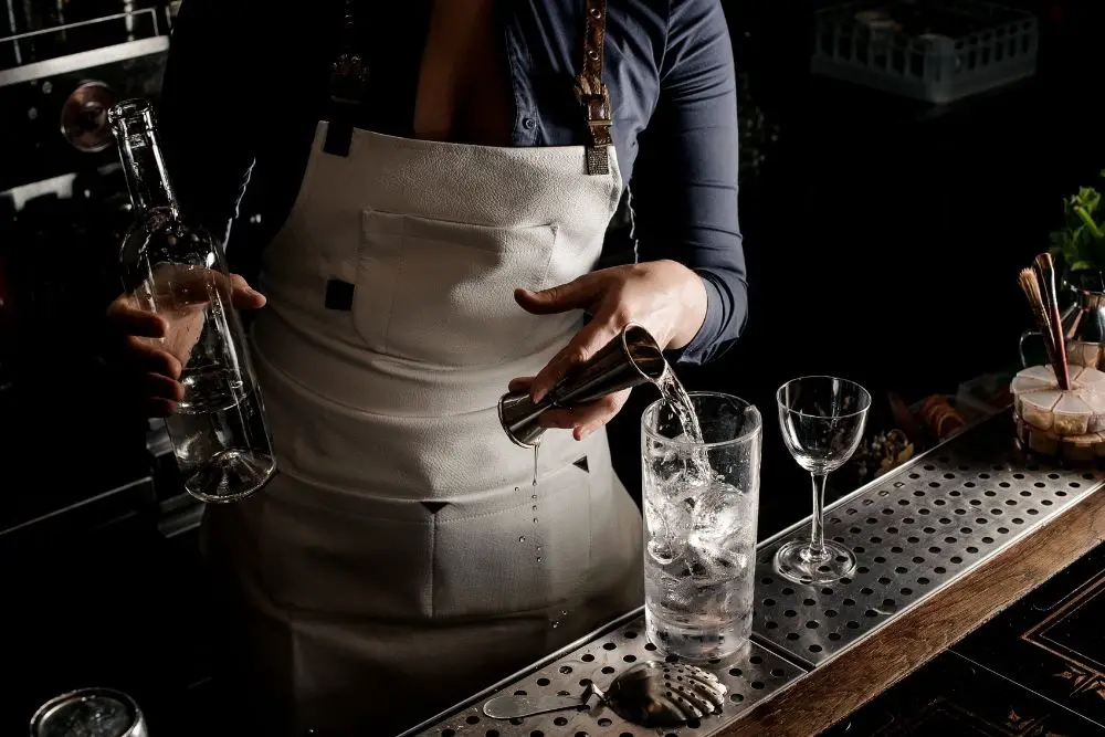 Bartender Pouring Vodka
