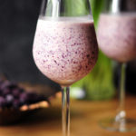Blueberry, ice cream, and white wine, this blueberry cream wine slush has got all your favorite things together. What's not to love?