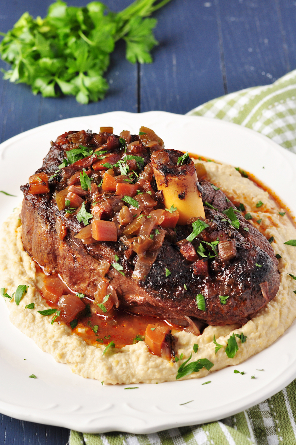 Braised Leg of Lamb with Red Wine Sauce