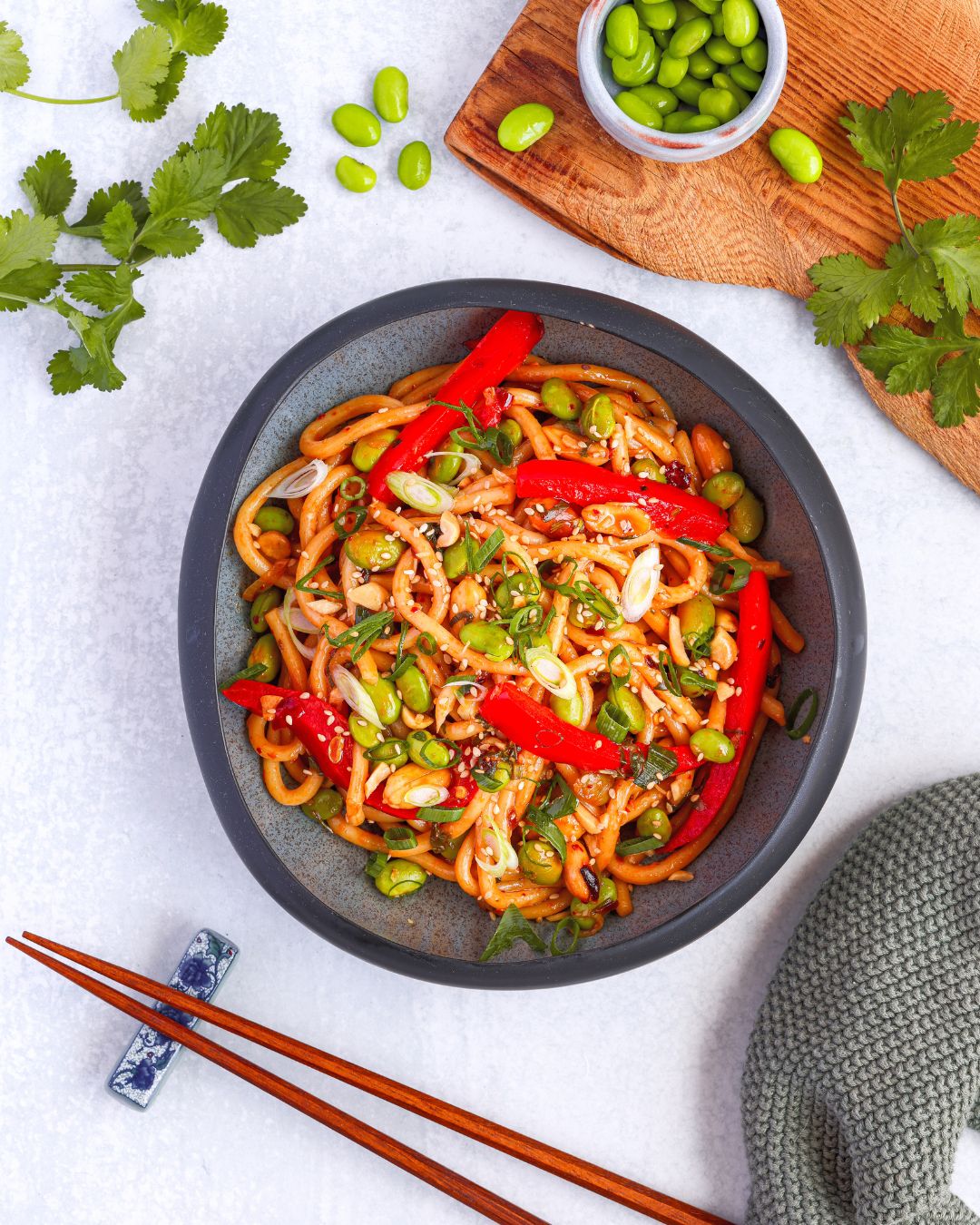 These chili garlic noodles make a quick and addictive meal that's gluten-free and vegan. Ready in 15 minutes.