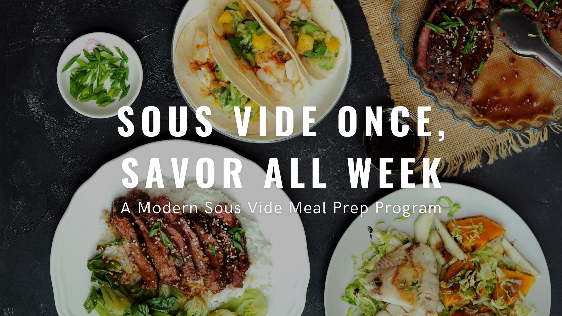 Sous Vide Once, Savor All Week meal plan program