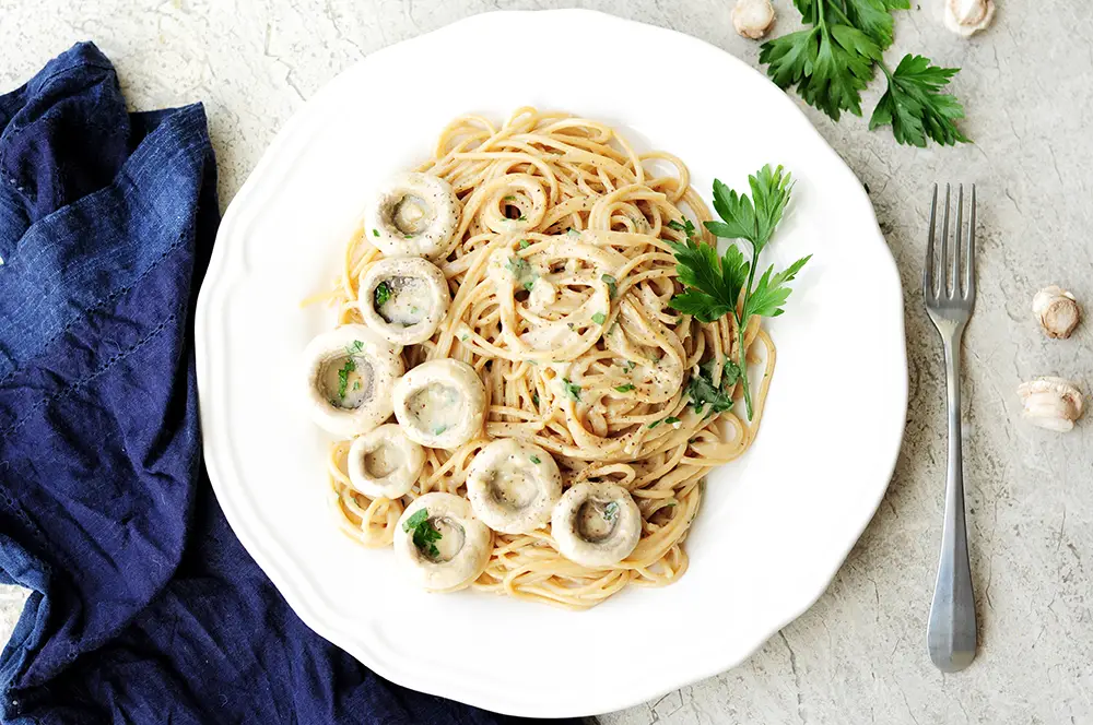This 20-minute creamy mushroom pasta recipe satisfies your strongest Italian food cravings while providing epic flavor and a boost of nutrition.