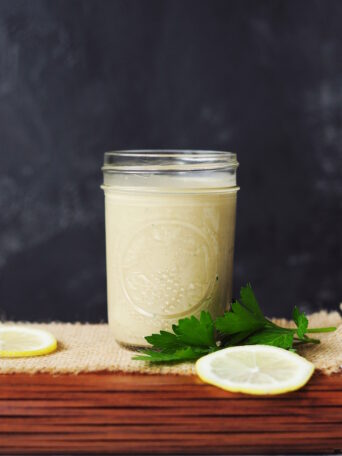 This gluten-free and sugar-free tahini dressing is creamy, savory, nutty, and ready in five minutes. Drizzle it on salads and Buddha bowls, or toss with pasta for a healthy treat.