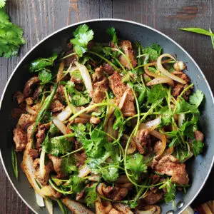 This authentic Chinese cumin lamb recipe takes less than 30 minutes to put together. It might just become your go-to lamb recipe after you try it.