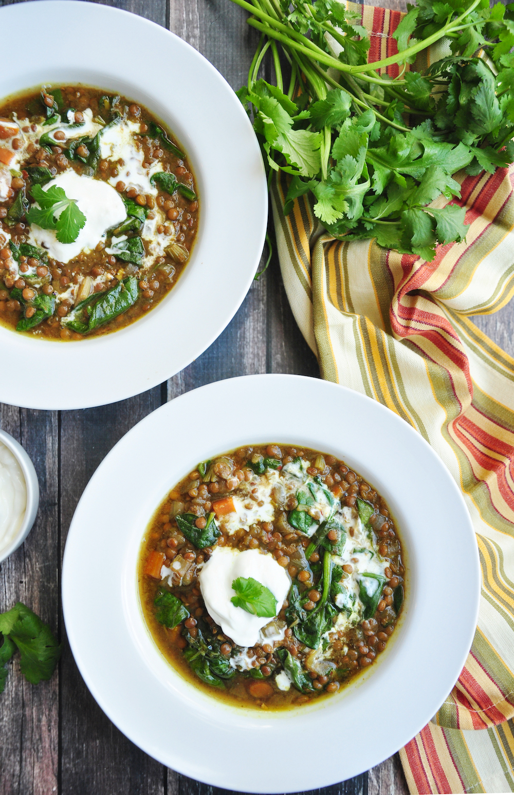 Curried Lentil Spinach Soup