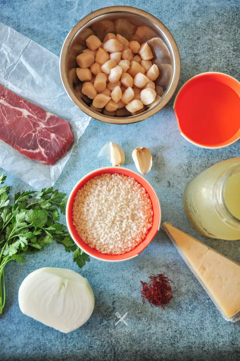 Bay Scallop Risotto with Prosciutto-ingredients