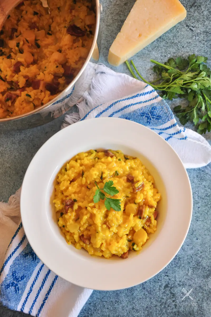 Bay Scallop Risotto with Prosciutto