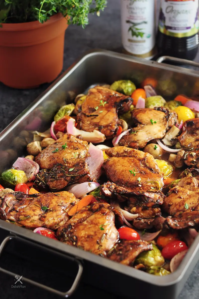 One-Pan Balsamic Chicken with Roasted Vegetables