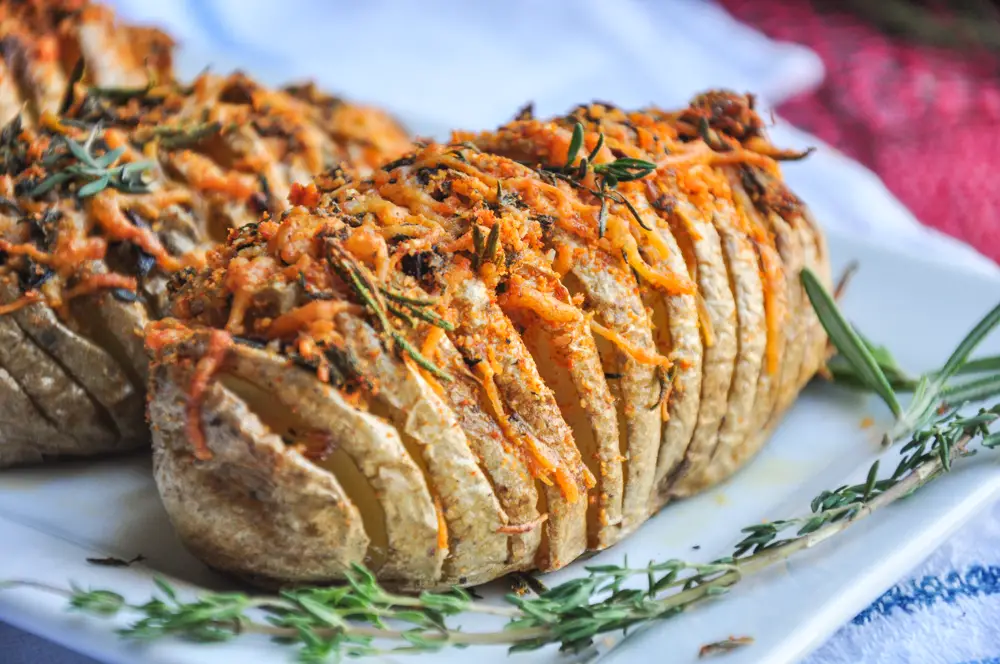 Garlic Herb Hasselback Potatoes