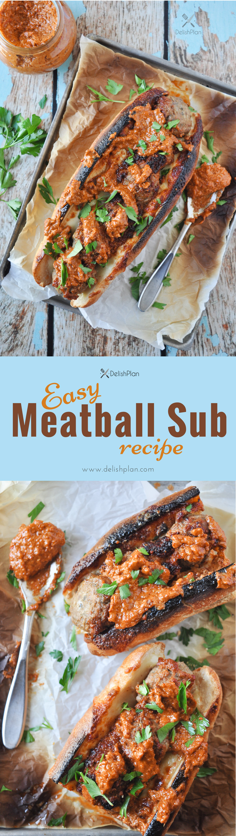 Easy meatball sub recipe that calls for only 5 ingredients and 10 minutes of your time. Wrap up this satisfying meal with a few leftover meatballs.