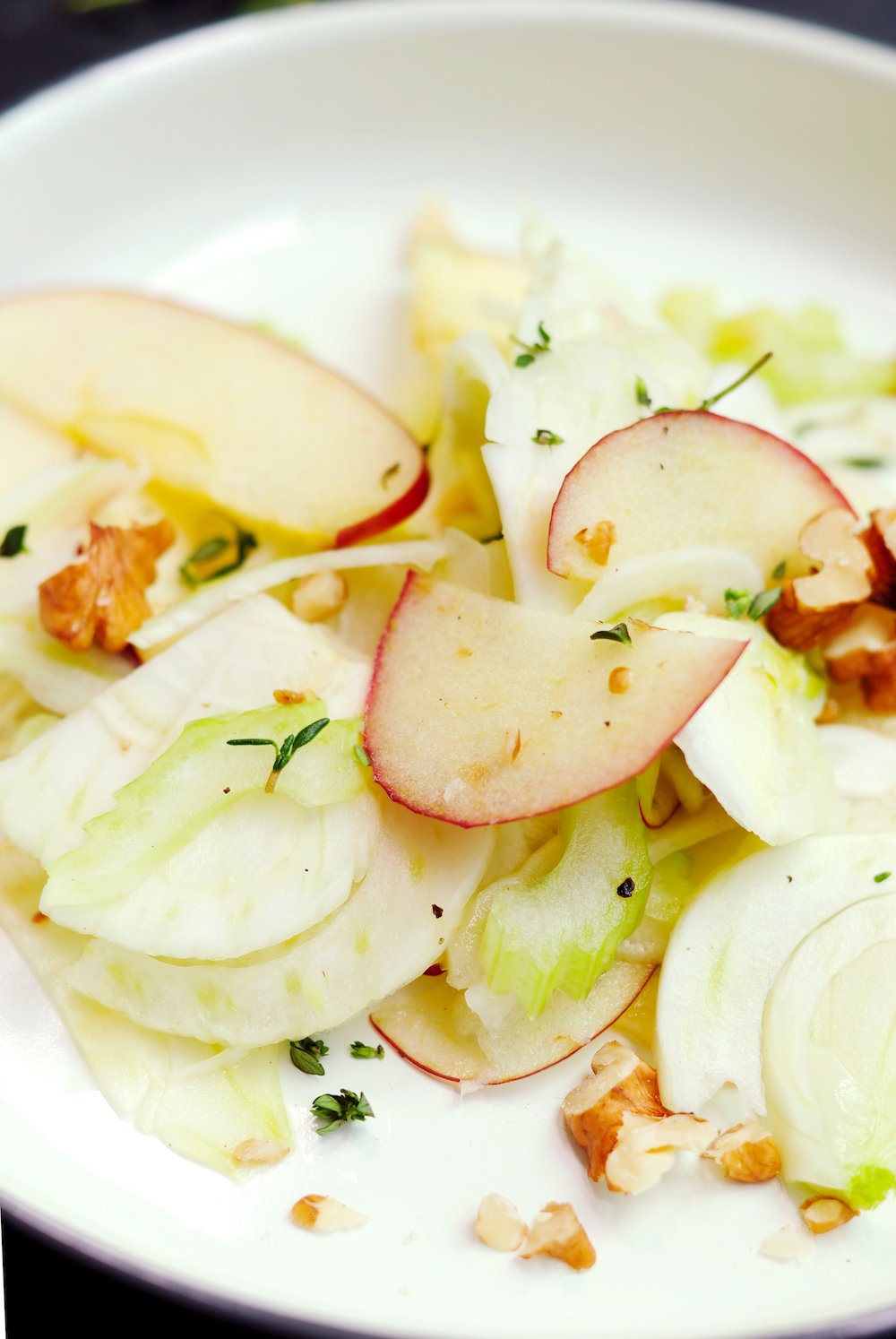 Fennel and Apple Salad with Honey Vinaigrette and Walnuts