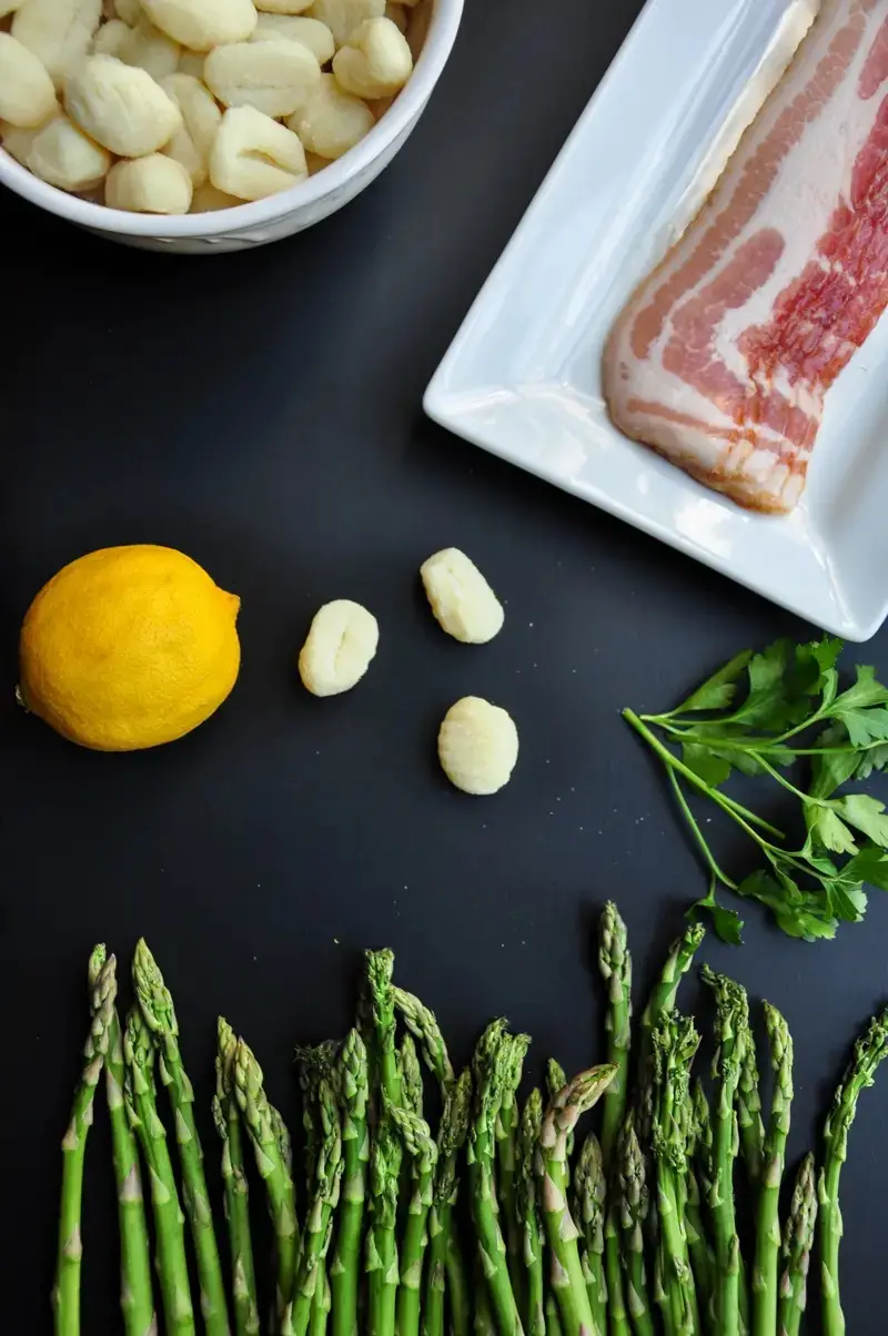 Gnocchi with Asparagus and Bacon