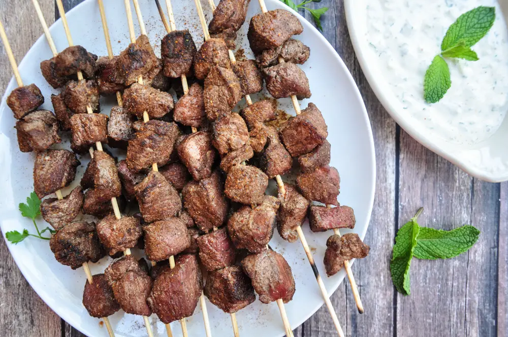 Grilled Lamb Kabobs with Tzatziki Sauce-3