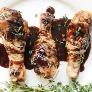 Honey Balsamic Sous Vide Chicken Legs