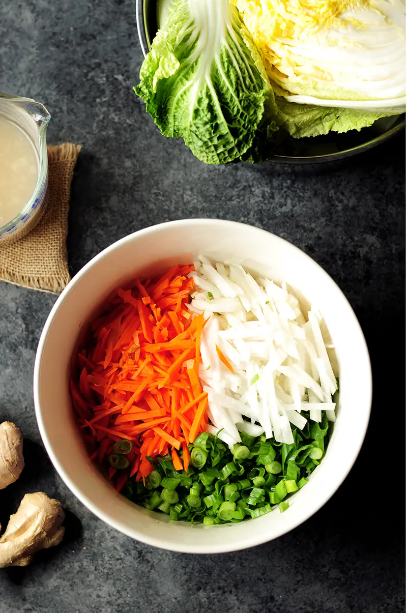 How to Make Kimchi - Prepare Vegetables