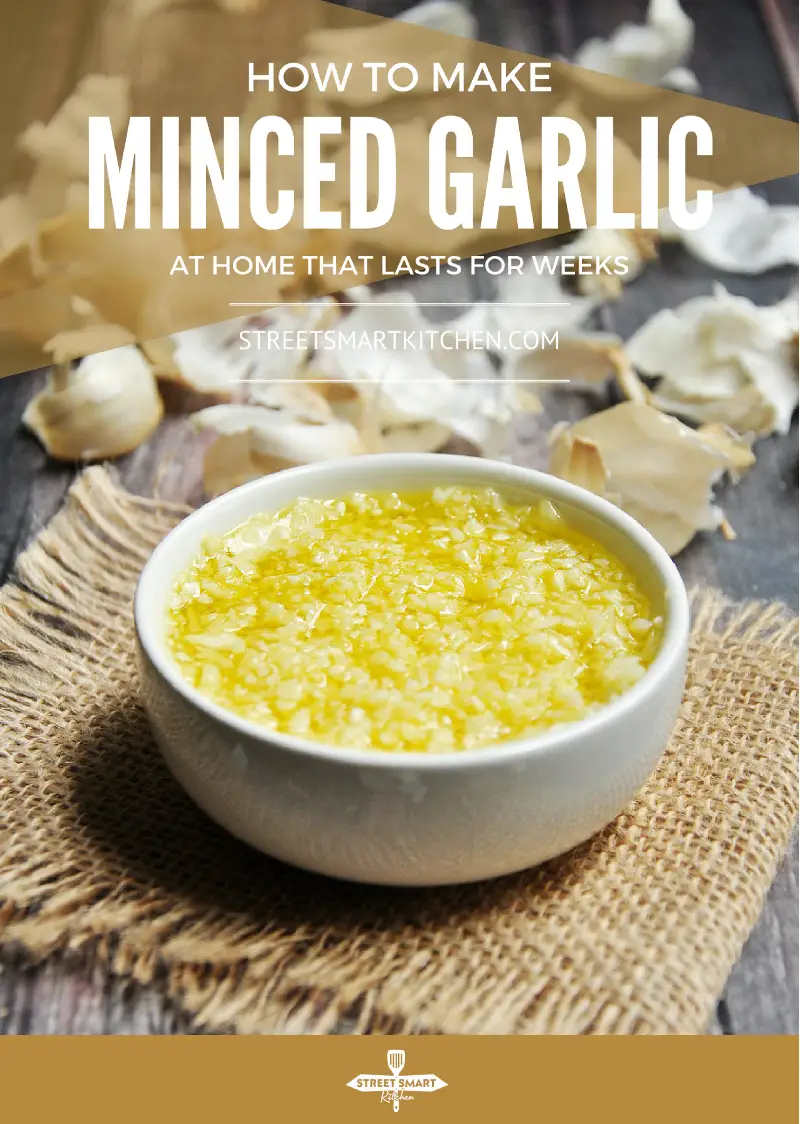 A step-by-step photo and video guide to show you how to make minced garlic at home that can last for weeks. It's a trick often used in restaurants. 