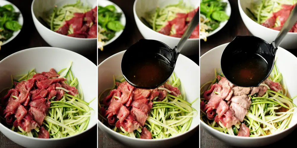 Learn how to make pho with zucchini noodles and bone broth in just 30 minutes. Once you have learned the technique, you'll want to make pho ALL THE TIME. 