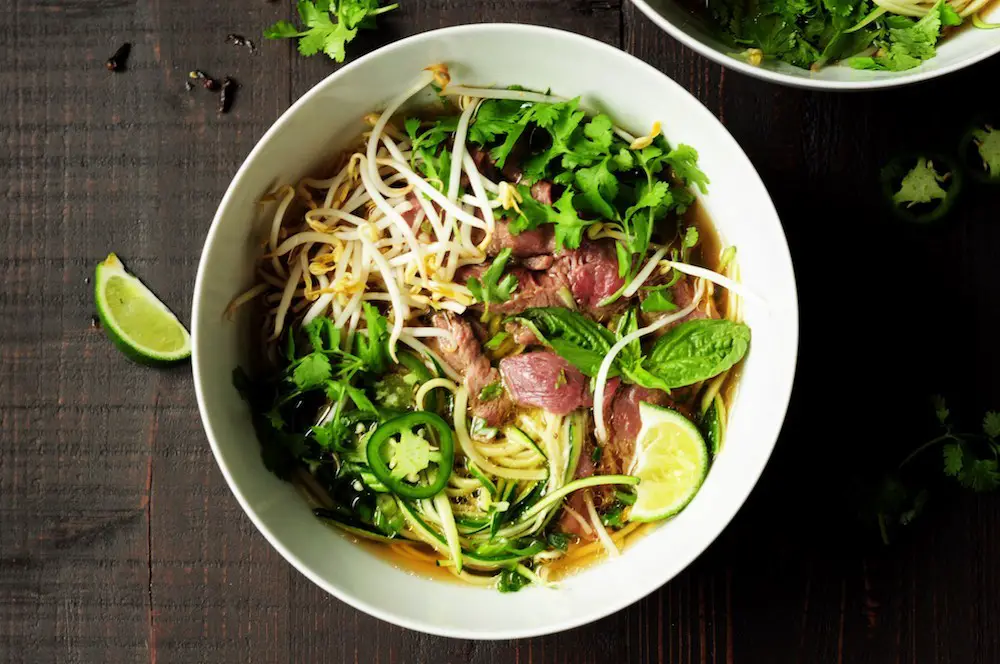 pho with zucchini noodles