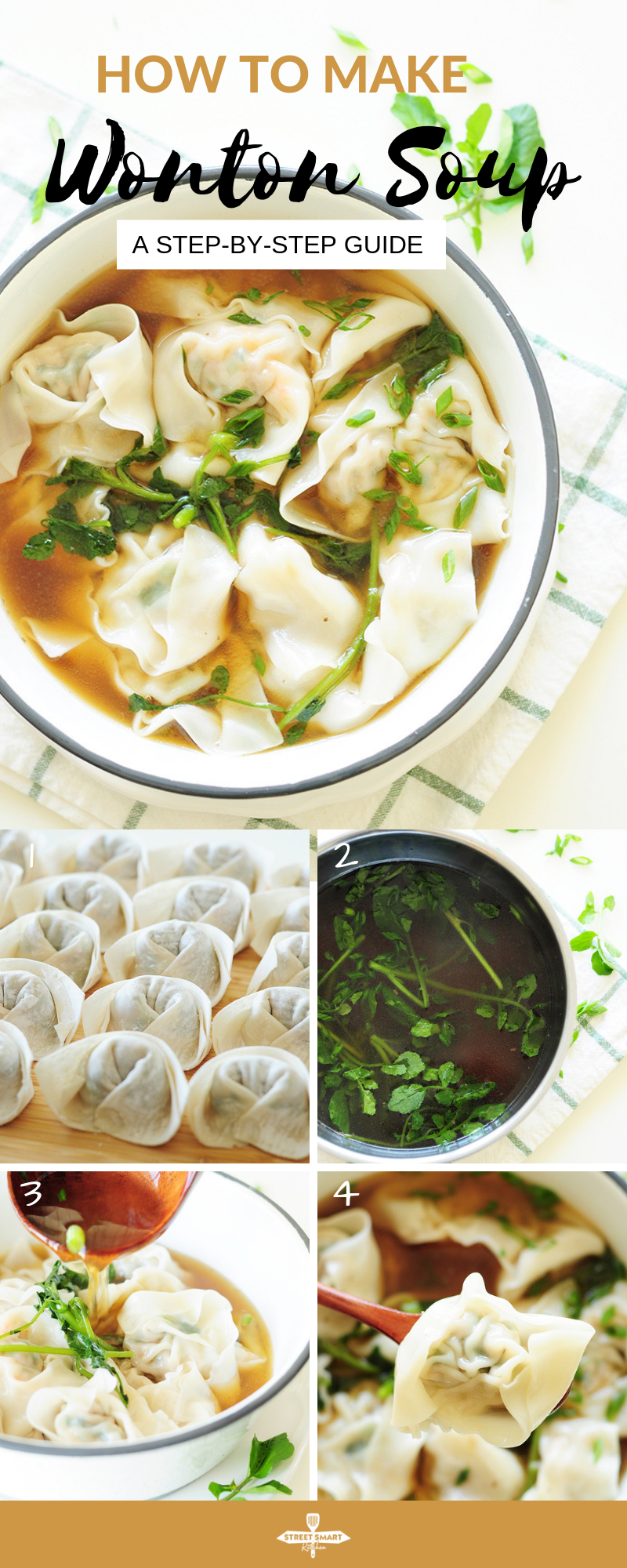 A step-by-step guide to homemade wonton soup, one of the heartiest Chinese comfort foods. It’s also a fantastic, healthy freezer meal for a whole family.