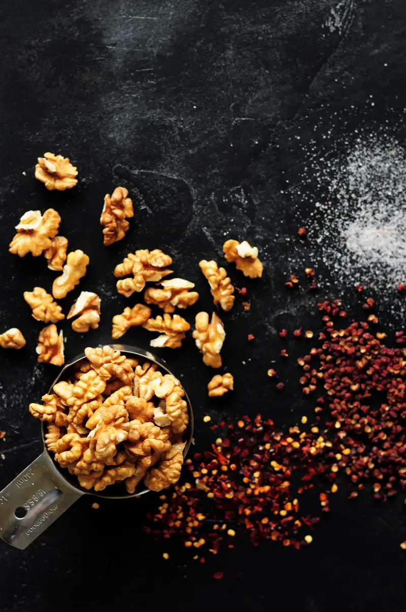 Two easy methods to show you how to toast walnuts, or any nuts, plus a recipe for a spicy and delicious Szechuan-style toasted walnuts.