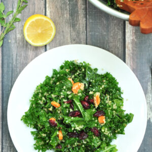 Kale Quinoa Salad with Oregano Lemon Vinaigrette