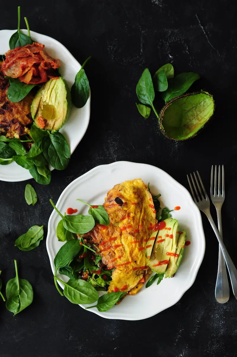 Start your day right with this gluten-free breakfast omelette! It’s loaded w/ vegetables, cheese, & your preferred meat. It's super healthy & delish.