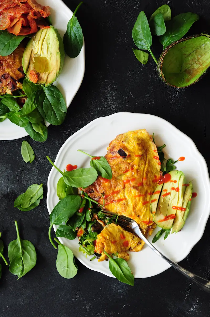 Start your day right with this gluten-free breakfast omelette! It’s loaded w/ vegetables, cheese, & your preferred meat. It's super healthy & delish.