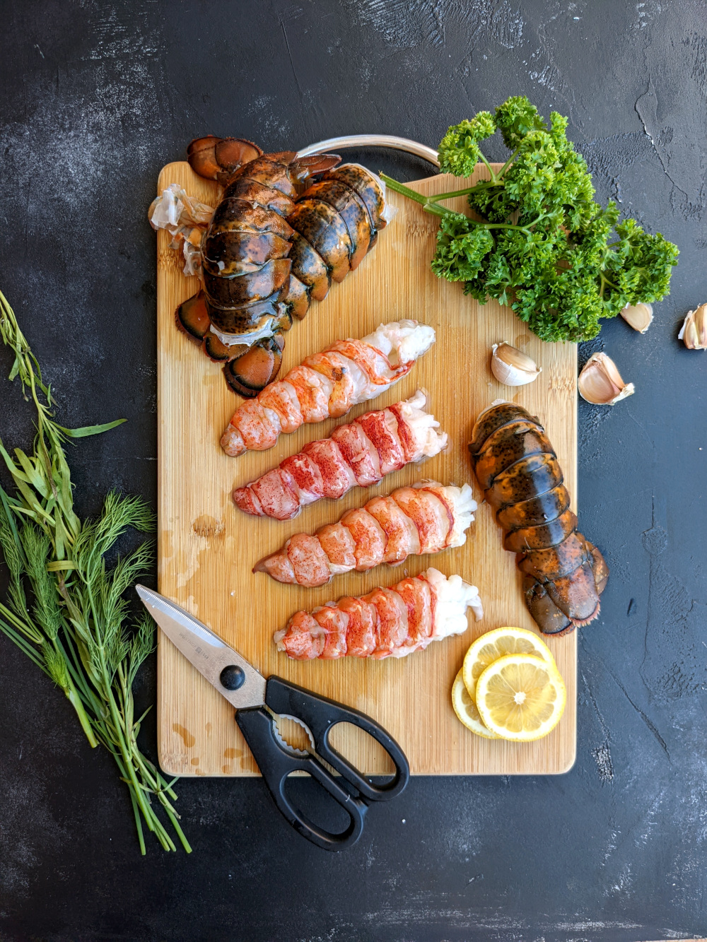 Lobster meat removed from the shells