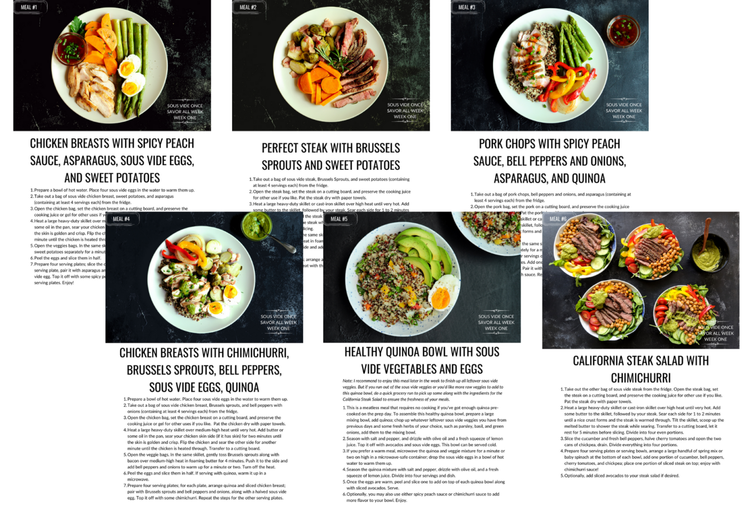 Meal Assembling Instructions Meal Assembling Instructions - Sous Vide Once, Savor All Week