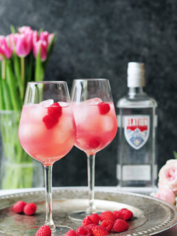This Meyer lemon raspberry cocktail is the perfect combination of tart and sweet, which makes it an ideal (yet versatile) spring or summer patio drink.