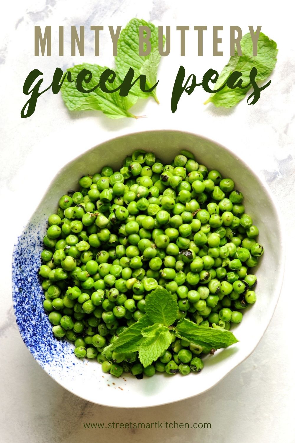 This minty and buttery green peas recipe makes your frozen peas taste so much better! 6 ingredients and 10 minutes are all you need.