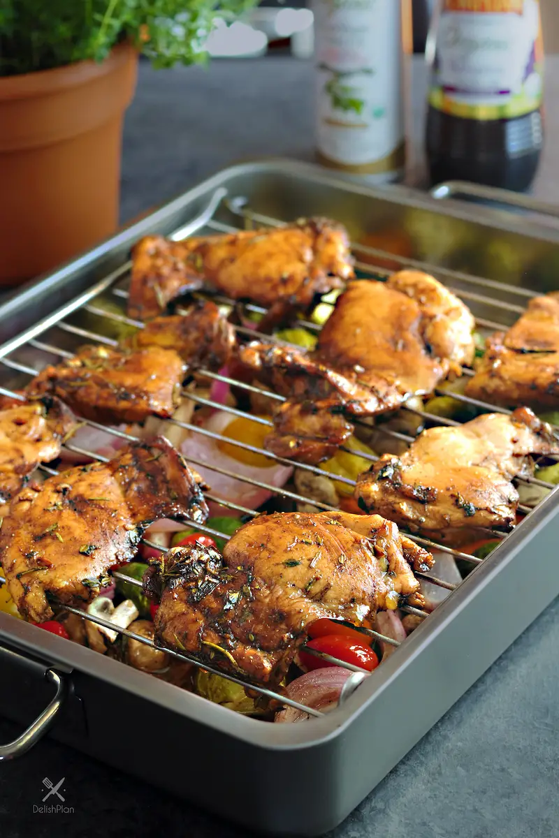 One-Pan Balsamic Chicken with Roasted Vegetables