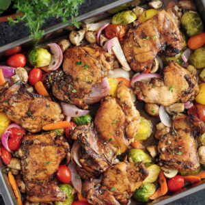 One-Pan Balsamic Chicken with Roasted Vegetables