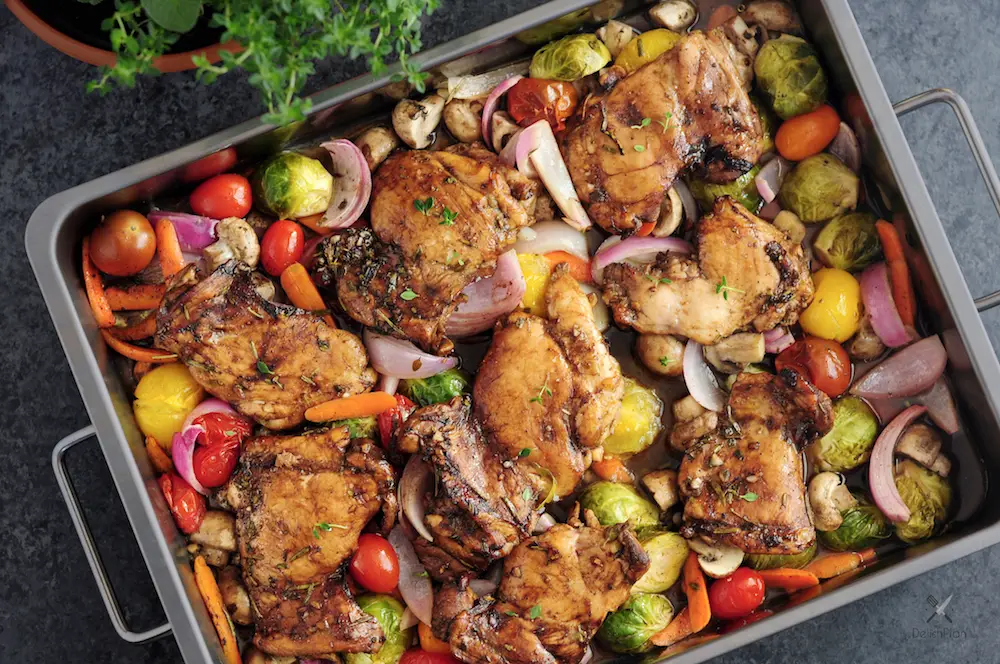 One-Pan Balsamic Chicken with Roasted Vegetables
