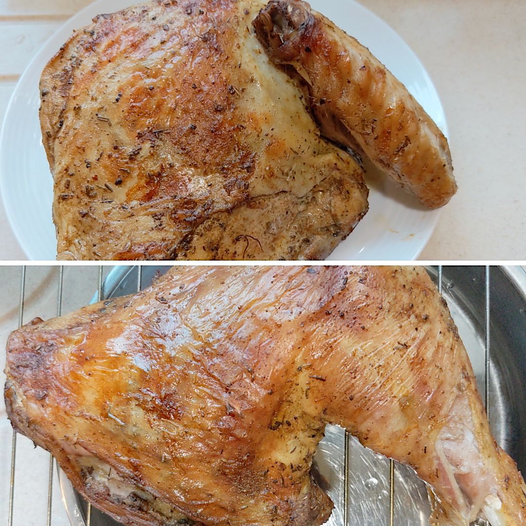 Oven-finished turkey