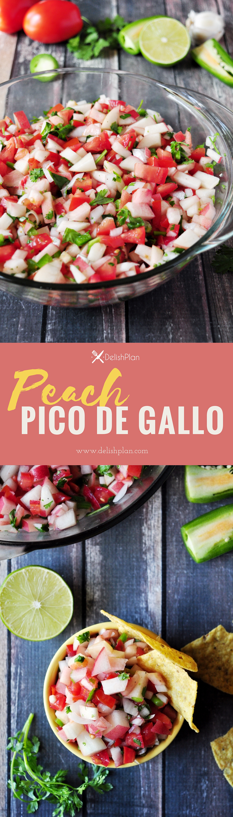 When classic pico de gallo meets fresh peach, the whole thing turns into a refreshing summer appetizer that you won't get enough of!