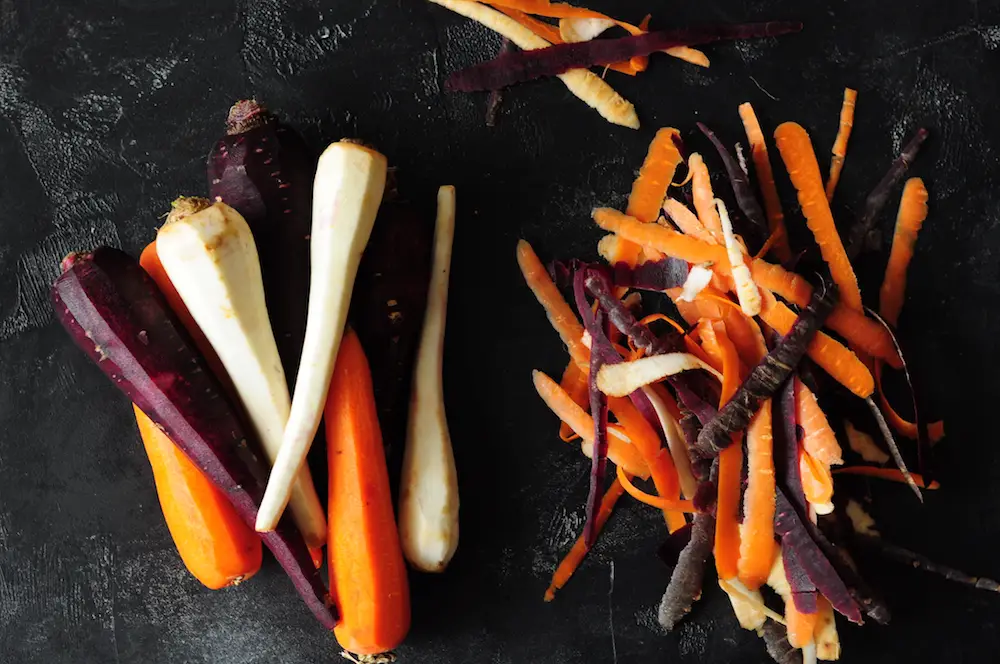 Peeled Rainbow Carrots