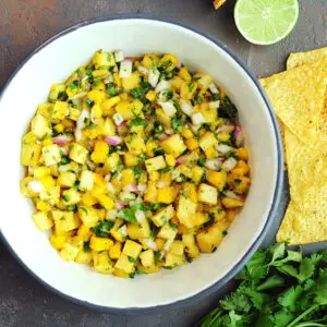 Pineapple Mango Pico de Gallo