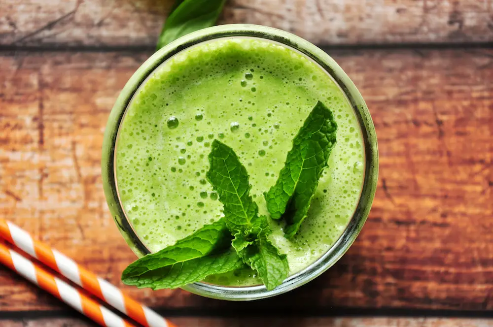 Pineapple Smoothie with Kale and Spinach