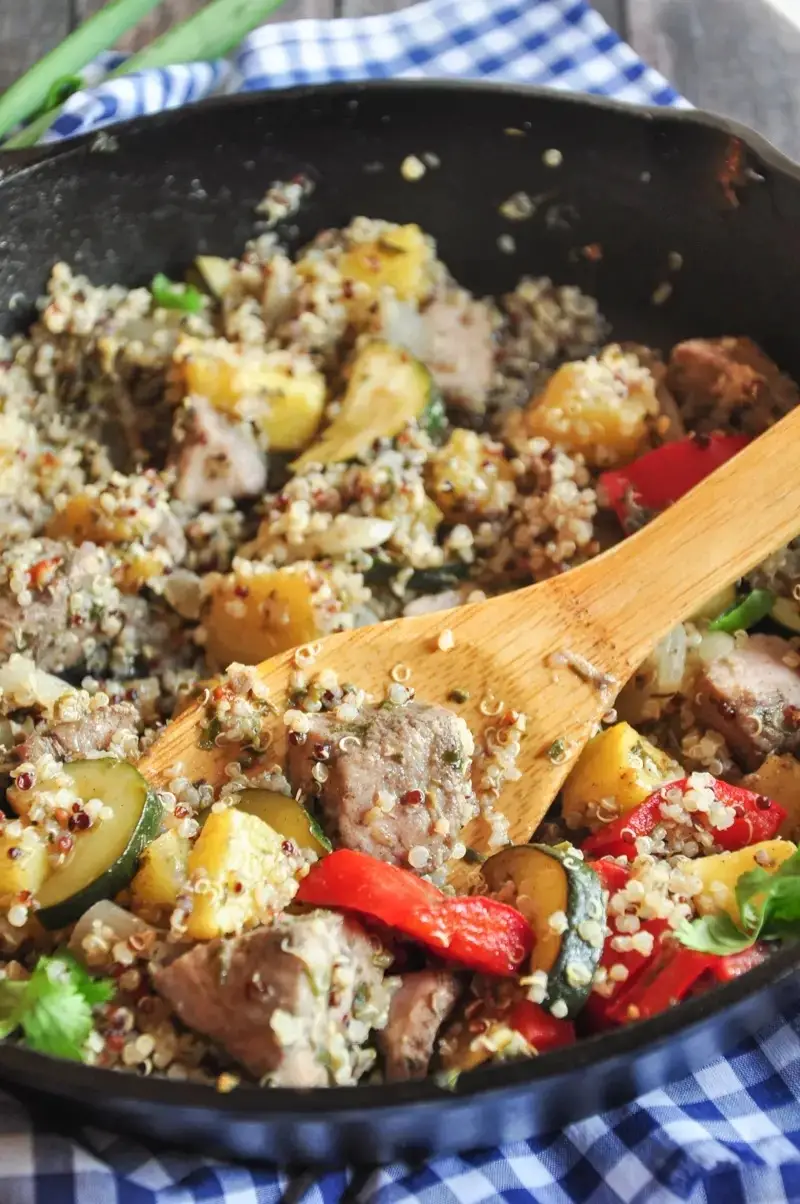 Pineapple Tuna Quinoa Skillet