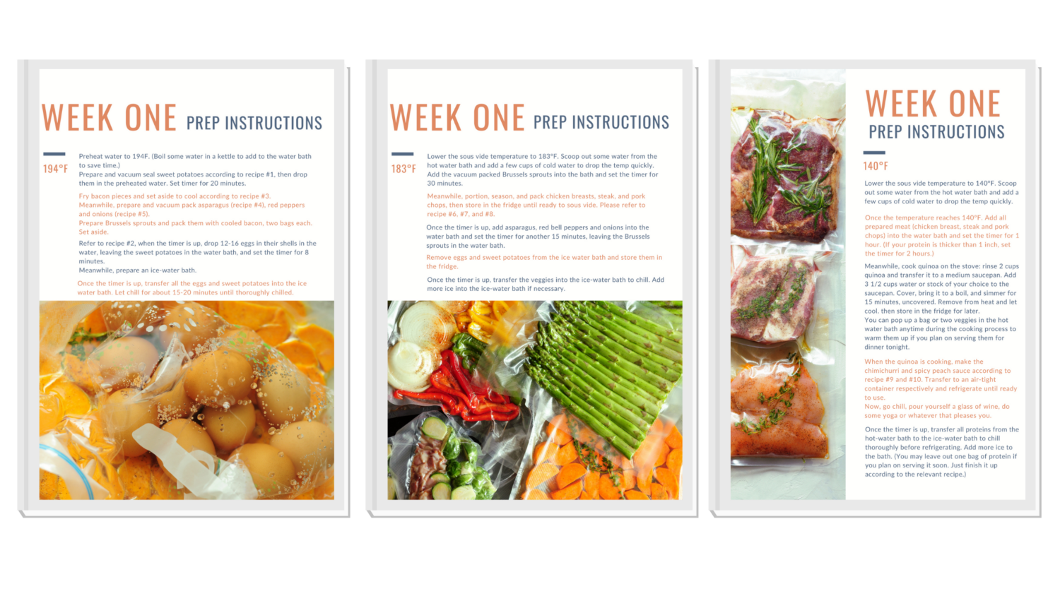 Prep Instructions Images Sous Vide Once, Savor All Week Prep Instructions