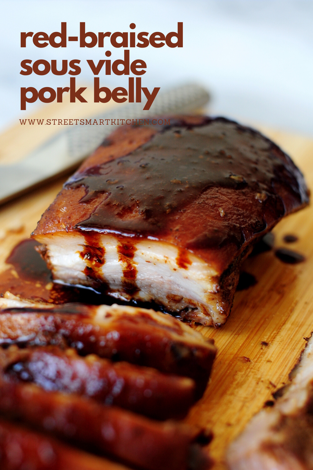 Red-braised sous vide pork belly, a traditional classic Chinese recipe turned revolutionarily simple with the original melt-in-your-mouth texture and the authentic flavors!